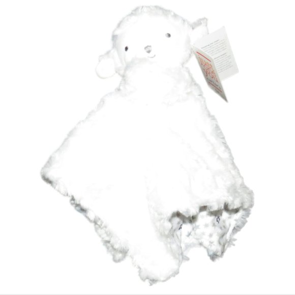 CARTER'S Just One You Baby Security Blanket White Lamb Sheep Plush Lovey Stars - Picture 4 of 8